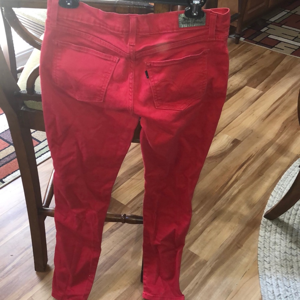 Red Rhinestone Jeans - Picture 2 of 2